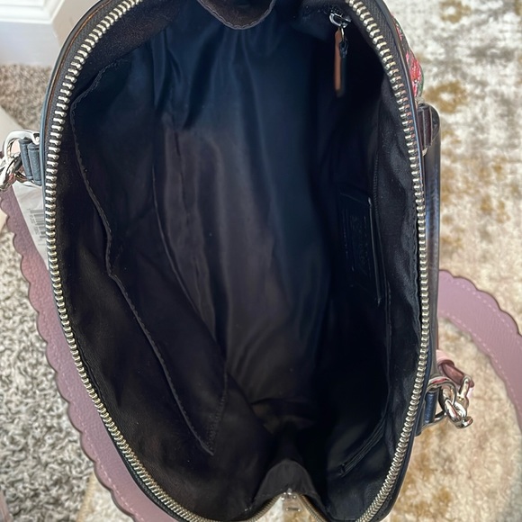 Coach Sierra Posey Cluster Floral Satchel, Wallet & Pink Wide Scallop Edge Strap - Picture 10 of 17